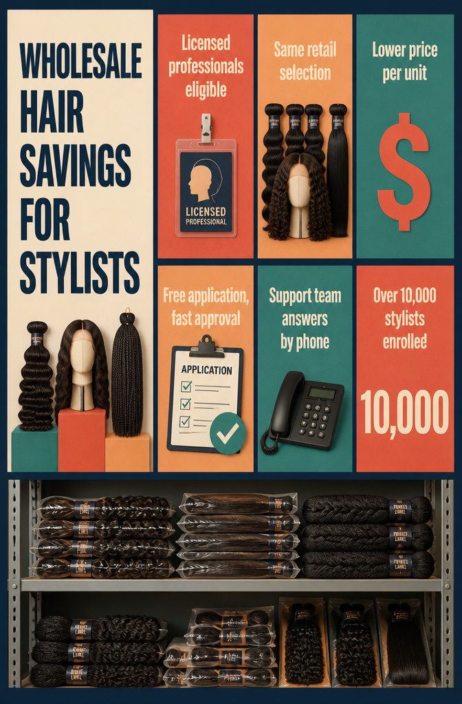 Wholesale hair savings graphic for licensed beauty professionals