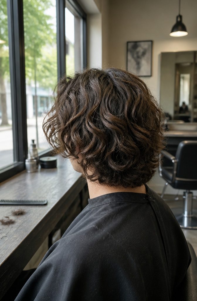 Men's hair with soft uneven waves and natural-looking volume
