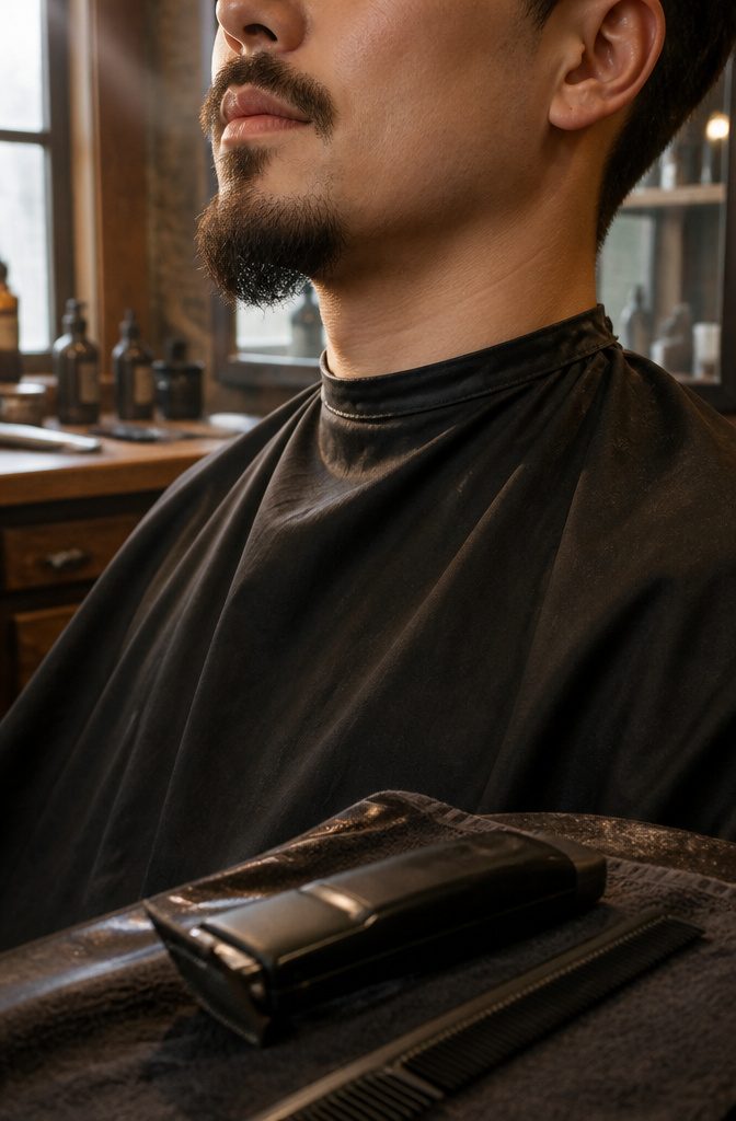 Man with a shaped beard and mustache