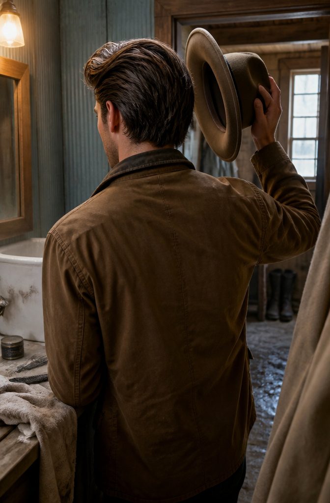 Man with thick hair swept back and a matte finish