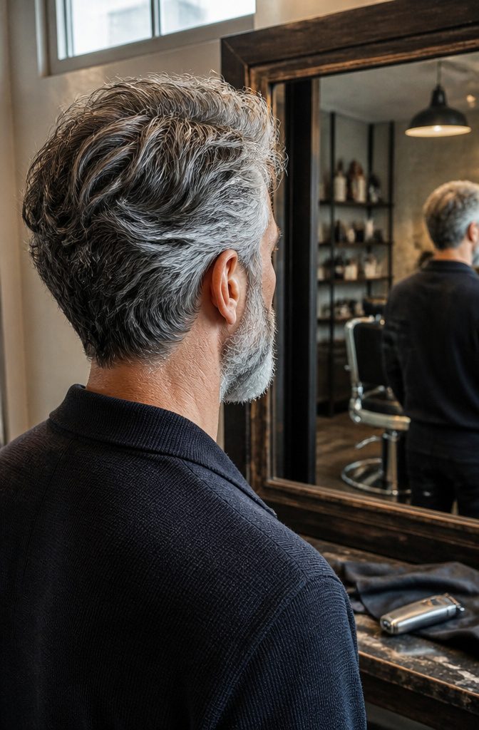 Man with gray hair and a matching gray beard